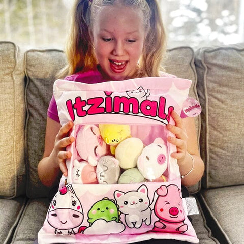 Itzimals Kawaii Snack Pillow Assorted Plush Animal Bag