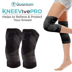 Quantum™ KNEEVive Pro (2pk) | Knee Support Sleeves w/ Elastic Straps Simple Showcase 