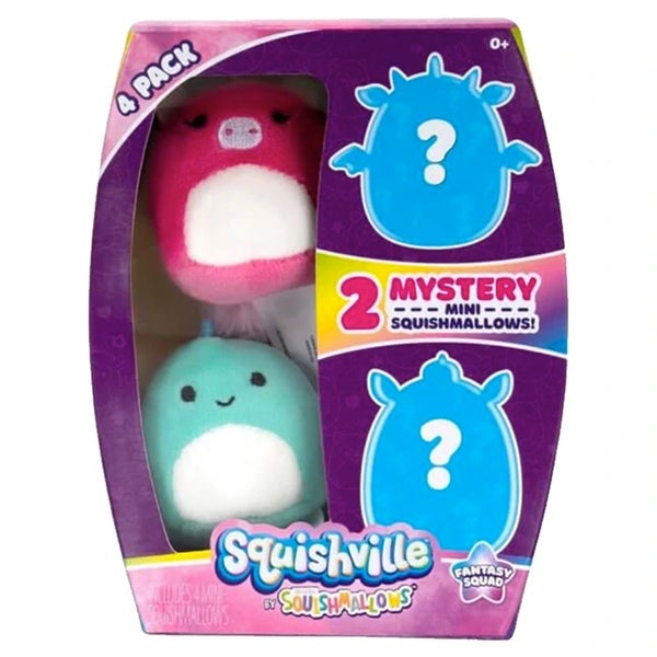 Squishville Mini-Squishmallow 4-Pack | Characters Ship Assorted Simple Showcase 