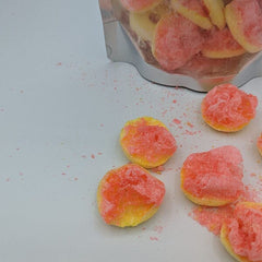 FreezYums! Freeze-Dried Peach Ring Gummy Candy (80g) Simple Showcase 