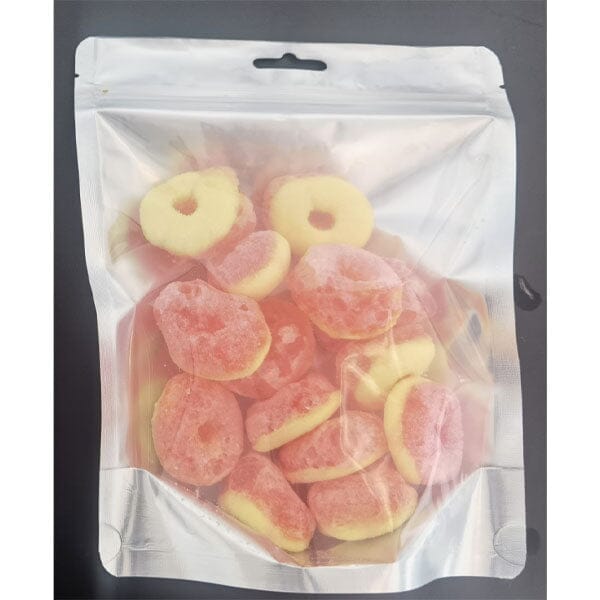 FreezYums! Freeze-Dried Peach Ring Gummy Candy (80g) Simple Showcase 