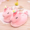Cartoon Unicorn Pink Plush Slippers | As Seen On Social