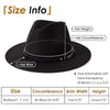 Black Felt Brimmed Buckle Fedora Hat | Unisex & Adjustable