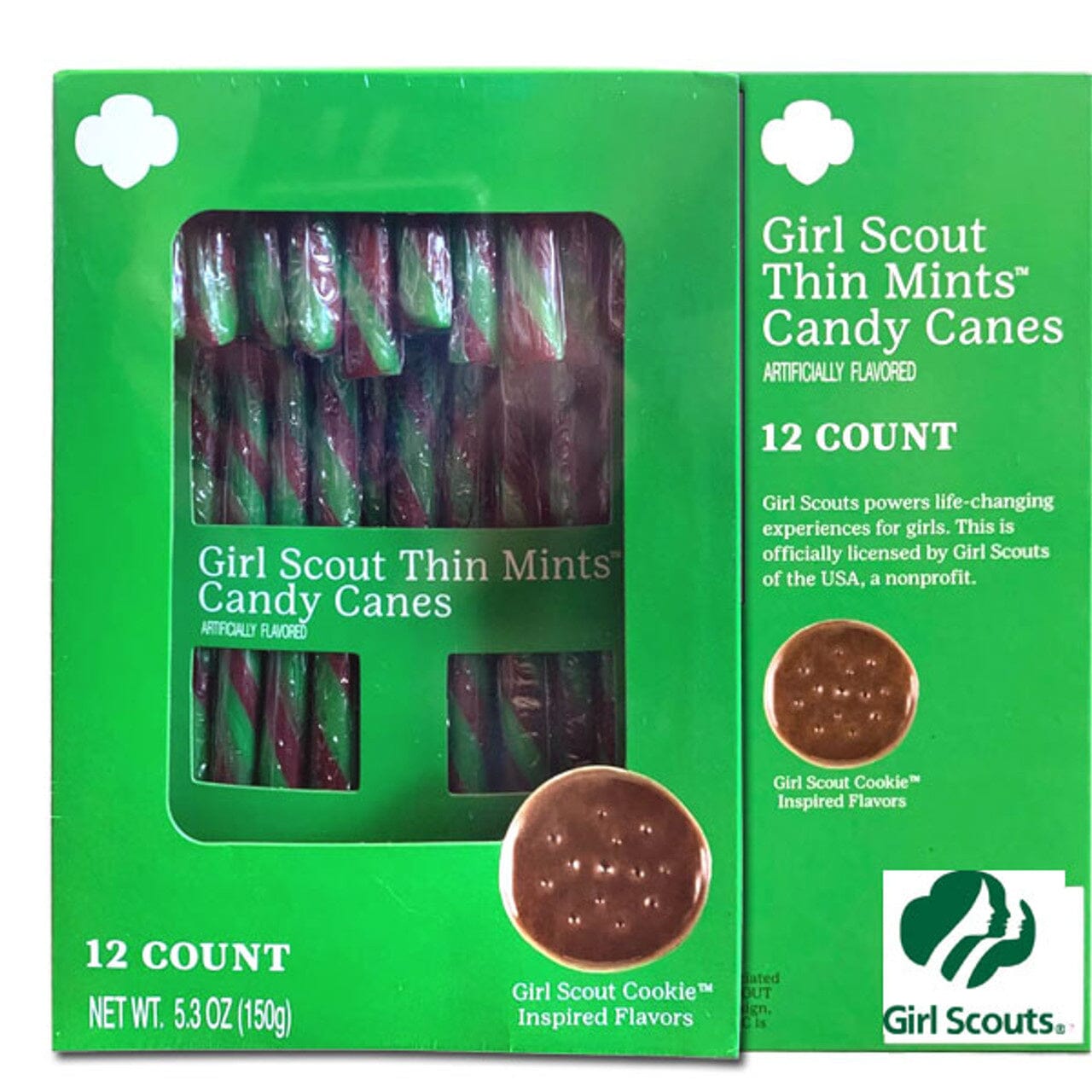 Girls Scouts Thin Mint Candy Canes - 12 Pc Simple Showcase 